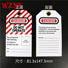 Lock out, tag out (loto) is a safety procedure used in industry and research settings to ensure that dangerous machines are properly shut off and not able to be started up again prior to the completion of maintenance or repair work. Nt T39 Oem Pvc Danger Do Not Operate Loto Safety Lockout Tagout Signs Tags With Photo Buy Loto Safety Lockout Tags Osha Safety Sign Lock Out Tag Out Signs Product On Alibaba Com