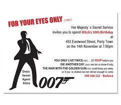 An online party invitation, personalised with all your party details. Bond 007 Birthday Invitations
