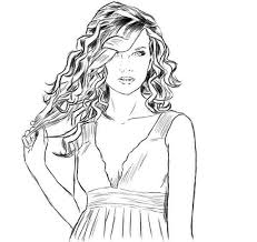 Taylor Swift Black And White Coloring Pages In 2021 Coloring Pages Color Black And White