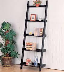 Leaning Ladder Bookshelf Leaning Bookcase Ladder Bookcase Rustic Ladder Decor