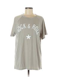 details about misslook women gray short sleeve t shirt m