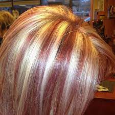 Maybe you would like to learn more about one of these? Bright Red Highlights In Blonde Hair Red Blonde Hair Hair Styles Red Hair With Blonde Highlights