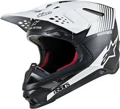 Black And White Bike Helmet Ebay Sponsored Alpinestars Mens Mx Offroad Supertech M10 Dyno Helmet Black White 2xl Helmet Motocross Alpinestars