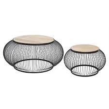 Selon l'atmosphère et l'aménagement que vous souhaitez donner à votre intérieur, mycs vous propose une sélection personnalisable de tables basses. Atmosphera Createur D Interieur Table Basse X2 En Metal Et Bois De Manguier Atmosphera Tables Basses Rue Du Commerce