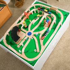 Melissa And Doug Train Table With Optional Railway Set Mad027 Toy Train Train Table Layout Toy Trains Set