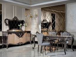 * unfinished, comes with light gray stain. Casa Padrino Luxury Baroque Dining Room Set Light Blue Dark Gray 1 Dining Table 6 Dining Chairs Noble Dining Room Furniture In Baroque Style