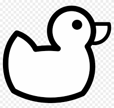 🌺acrylic colors i used here are: Black And White Ducky Icon Black White Art Cliparts Easy Simple Duck Drawing Hd Png Download 999x999 355731 Pngfind