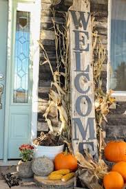 Fall signs, fall welcome signs, welcome signs, front porch, outdoor signs, fall porch decor, wood signs eastinaday. 100 Cheap And Easy Fall Porch Decor Ideas Prudent Penny Pincher