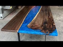 How To Create River Illusion Table Resin Table Resin Furniture Burled Wood