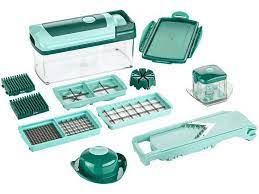 Das innovative schneidgerät für jede küche bei otto Genius Gemuseschneider Nicer Dicer Chef 13 Teilig Turkis