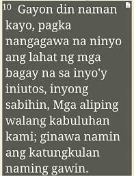 Ano ang kabuluhan ng batayang konsepto sa aking pag unlad bilang tao? Mga Alipin Kaming Walang Kabuluhan Ni Cristo Posts Facebook