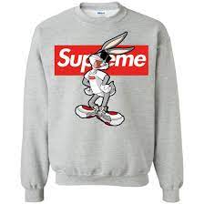 Air jet yarns = a softer feel and reduced pilling. Supreme Sweatshirt Bugs Bunny Cheap Online