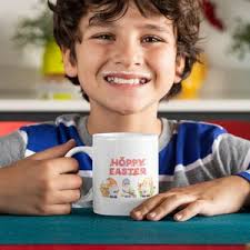 Personalized Happy Easter Gnomes Mug, 11 or 15 Oz, Custom Name Easter Gift  With Gnomes, Cute Hot Cocoa Mug for Kids