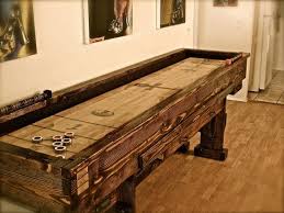 Rustic Olde World Shuffleboard Table With By Hatvaniwoodworks Shuffleboard Table Game Room Shuffleboard