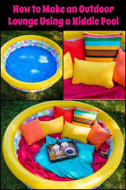 With Just Pillows And Blankets You Can Turn A Kiddie Pool Into An Outdoor Lounge Kinderbecken Pool Ideen Kinderpool