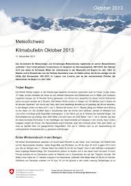 Für die vergangenheit werden radarbilder angezeigt, für die zukunft prognosen. Klimabulletin Oktober 2013 Pdf 3 2 Mb Meteoschweiz Admin Ch