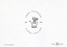 Hand Drawn Doodle Floral Badge Logo Design Clientwork Logodesign Branding Wordpress Website Webdesign Blog Boutique Restaurant Phot Logotype Graphisme