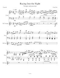 Here is a lofi remix of racing into the night from yoasobi! Racing Into The Night Piano Trumpet Duet Yoru Ni Kakeru å¤œã«é§†ã'ã‚‹ Sheet Music For Piano Trumpet In B Flat Piano Duo Musescore Com
