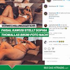 Nun trifft es modell sophia thomalla und die reagiert sofort. 100 5 Das Hitradio Die Verlorene Zwillingsschwester Faisal Kawusi Stellt Bikini Foto Von Sophia Thomalla Nach Verwechslungsgefahr Comedian Faisal Kawusi Hat Sich Fur Seinen Neuesten Instagram Post Etwas Besonderes Einfallen Lassen Er