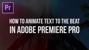 How to add camera shake effect. How To Animate Text To The Beat In Adobe Premiere Pro Tutorial Youtube