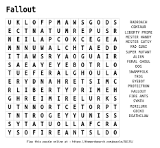 Makeup Word Search
