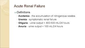 Acute renal failure are classified into following: Nitmed Tutorials Inc Acute Renal Failure Acute Renal