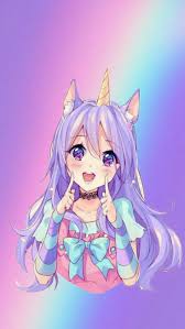 Install now these cute unicorn wallpapers and backgrounds and explore the cutest collection of unicorn images. Unicorn Girl Anime Wallpapers Wallpaper Cave