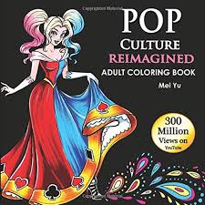 Coloring pages for adultsime unique adult page of ideas. Pop Culture Reimagined Adult Coloring Book Fairy Tales Princesses Super Heroes Anime Beauties Characters Adorable Girls Women Handsome Men Mei Yu S Inspiring Coloring Books Band 2 Yu Mei Amazon De Bucher