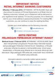 That is with the realtime direct deposit. Affin Online Announcement