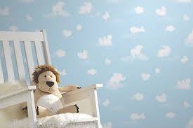 Today this iconic design with it's simple and clean lines is being reproduced by swedish company farg form. Blue White Childrens Animal Cloud Wallpaper Fantastic For A Nursery Pink Nursery Wallpaper Cloud Wallpaper Nursery Wallpaper