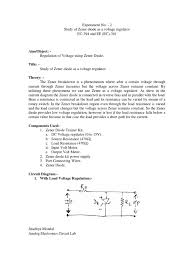 How a zener diode voltage regulator circuit works. Study Of Zener Diode As A Voltage Regulator Diode Volt