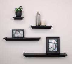 Wall decorations can instantly turn a plain room into cohesively designed space. Living Room Black Wall Shelves Novocom Top