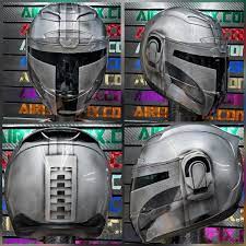 Airgraffix Custom Painted Mandalorian Helmet Helmet Custom Helmet Paint Motorcycle Helmets