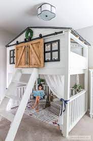 how to build a diy sliding barn door loft bed full size kids loft beds diy sliding barn door bed with slide