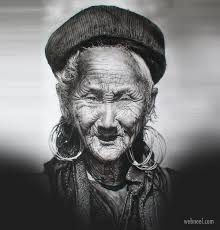 Hyper Realistic Drawing Old Lady By Paul Cadden