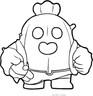 Spike Brawl Stars Para Colorear