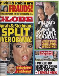 Globe Tabloid Magazine Oprah Barack Obama Prince William Kate Middleton Dr Phil Michelle And Barack Obama Oprah Barack And Michelle