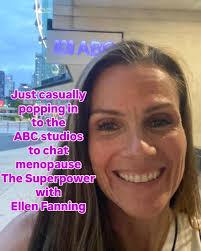 Thanks @abcbrisbane for having me in the studio today to talk about the  superpower of menopause with the fabulous Ellen Fanning. My cheeks are  hurting from smiling so much. She's the best!