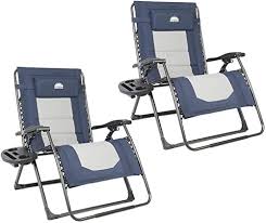 New Coastrail Outdoor Oversized Zero Gravity Padded Xxl Folding Patio Lounge Chair Adjustable Recliner Cup Holder Side Table 500lbs Weight Capacity 2 Pack In 2020 Patio Lounge Chairs Patio Lounge Outdoor Recliner
