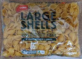 What are some uk vegan pasta brands? Coles Large Shells 500 G