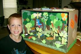 Biome In A Box Tropical Rainforest Rainforest Biome Cardboard Box Craft Paper And Items Found In The Kids Craft Section Of Joann S And Mic Rainforest Project Rainforest Crafts Biomes Project