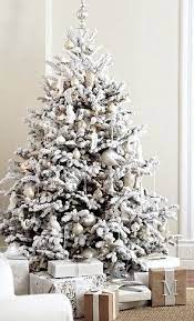 Christmas Tree Decorating Ideas White Christmas Tree Decorations Flocked Christmas Trees White Christmas
