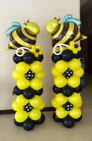 Bee Balloon Columns Bee Baby Shower Bee Balloon Bee Baby Shower Theme