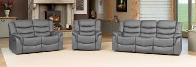Couch with heated and cooled seats. Kilcreene Reclining Suite With Massage And Heat Grey At The Sofa Company