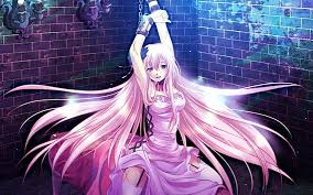 Un fond d'écran animé pour les passionnés de géographie ou d'astronomie. Fonds D Ecran Anime Fille Aux Cheveux Roses Jupe Menottes 2880x1800 Hd Image