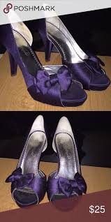 Maribelle By Michael Angelo Size 8 5 Dark Plum Bridal Shoes Heels
