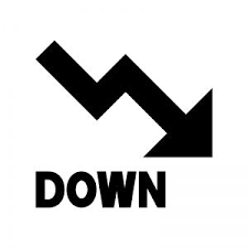 ダウン 下降 矢印 下がる 下 矢印 デザイン ロゴデザイン シルエット イラスト