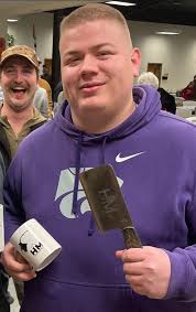 Just a portion of winners of donated raffle items, Saturday night.