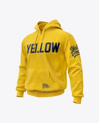 Men S Full Zip Hoodie Mockup In Apparel Mockups On Yellow Images Object Mockups Hoodie Mockup Clothing Mockup Full Zip Hoodie