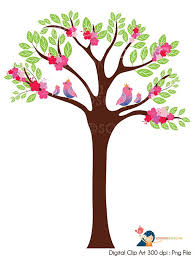 Bird On Tree Drawing For Kids Sweet Bird And Tree Clipart Set Series 2 By Somoka On Etsy Tree Clipart Art Wall Kids Cartoon Clip Art
